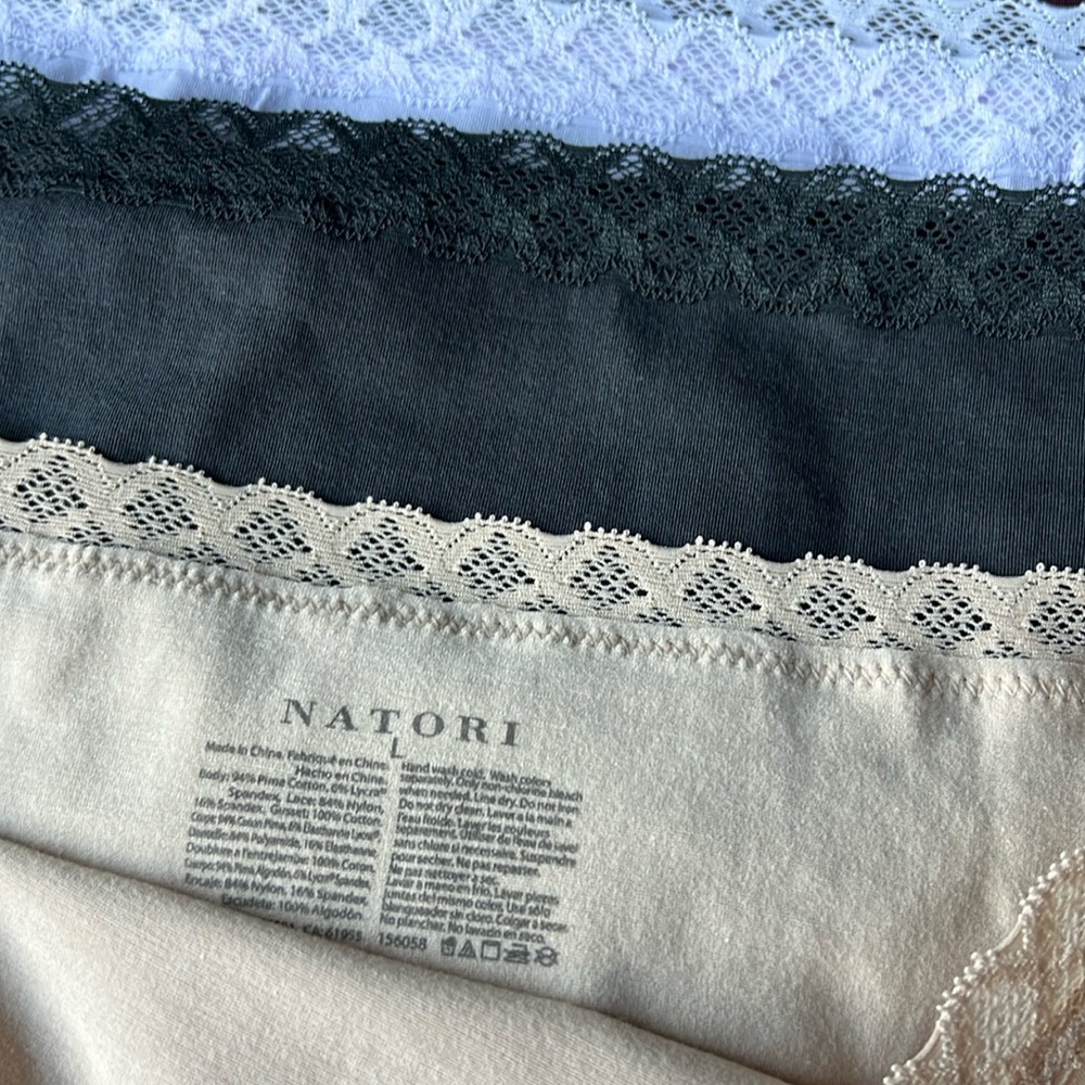 (5)NATORI Bliss Cotton Lace Briefs - Picture 5 of 10